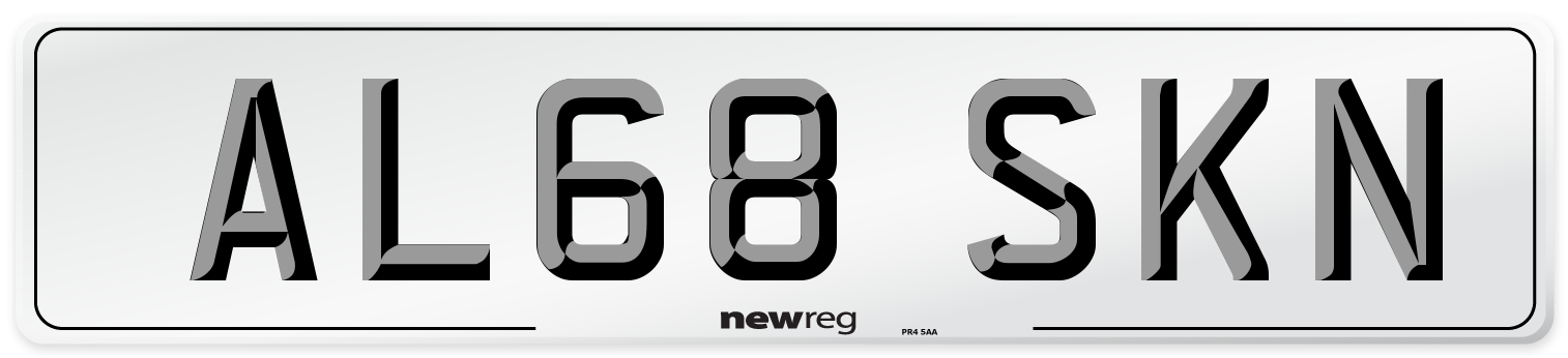 AL68 SKN Number Plate from New Reg